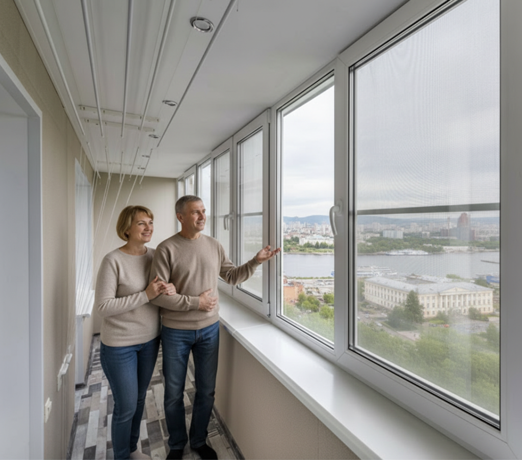 После остекления